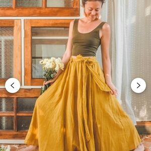 Cotton Flower Gorgeous Gauze Cotton Maxi Skirt